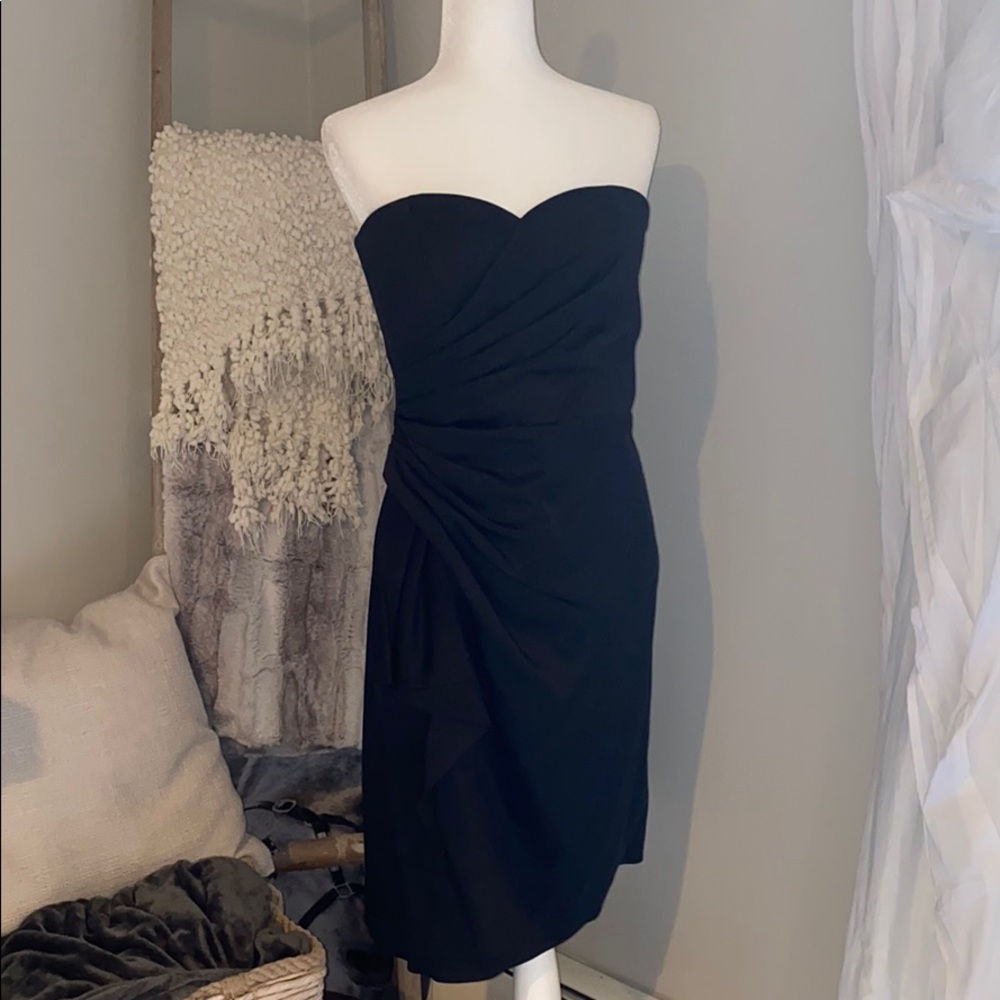 Black strapless dress